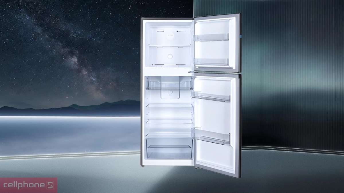 Dung tích tủ lạnh Sharp Inverter 197 lít SJ-X215V-SL