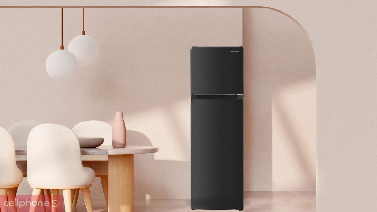 Kiểu dáng và dung tích tủ lạnh Sharp Inverter 247 lít SJ-X270V-DG