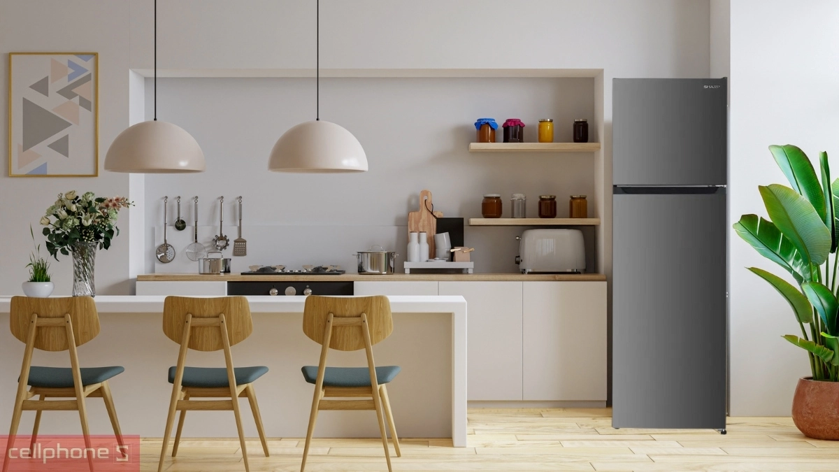 Kiểu dáng tủ lạnh Sharp Inverter 247 lít SJ-X270V-SL