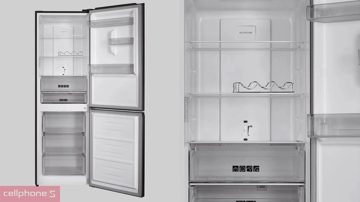 Dung tích tủ lạnh Sharp Inverter 323 lít (SJ-BF330V-SL)