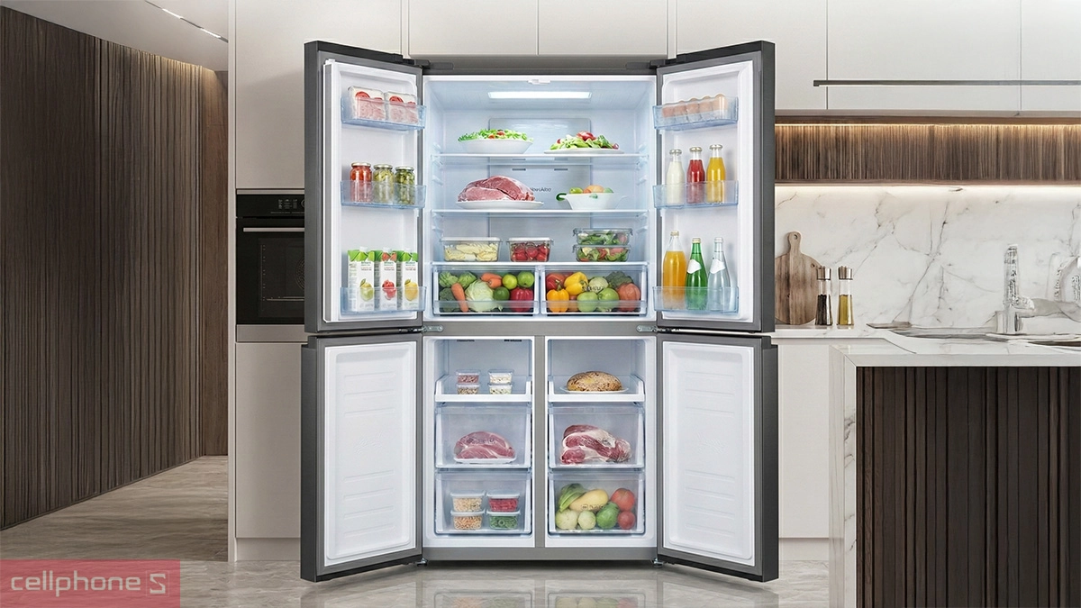 Dung tích tủ lạnh Sharp Inverter Multidoor 421 lít SJ-FXP510V-MG