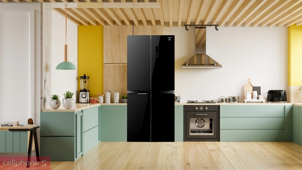 Dung tích tủ lạnh Sharp Inverter Multidoor 421 lít SJ-FXP510VG-BK