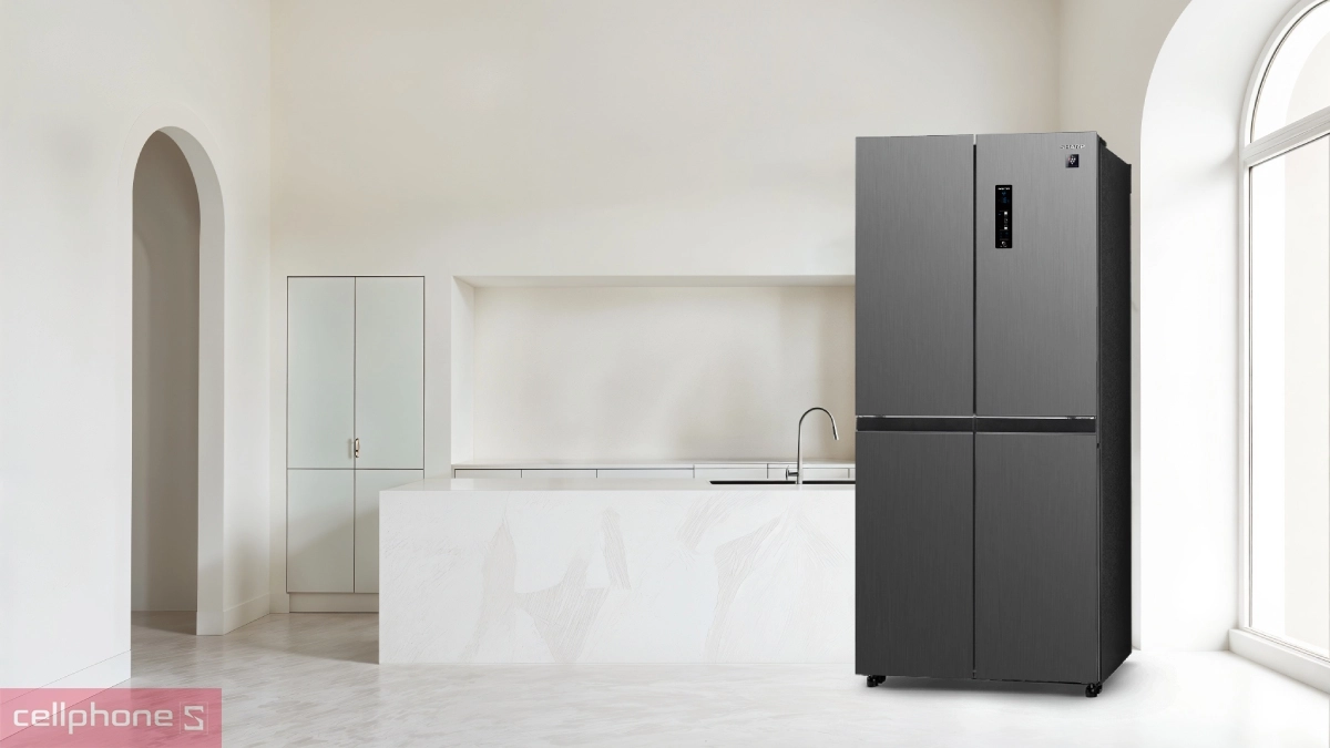 Dugn tích tủ lạnh Sharp Inverter Multidoor 466 lít SJ-FXP560V-MG