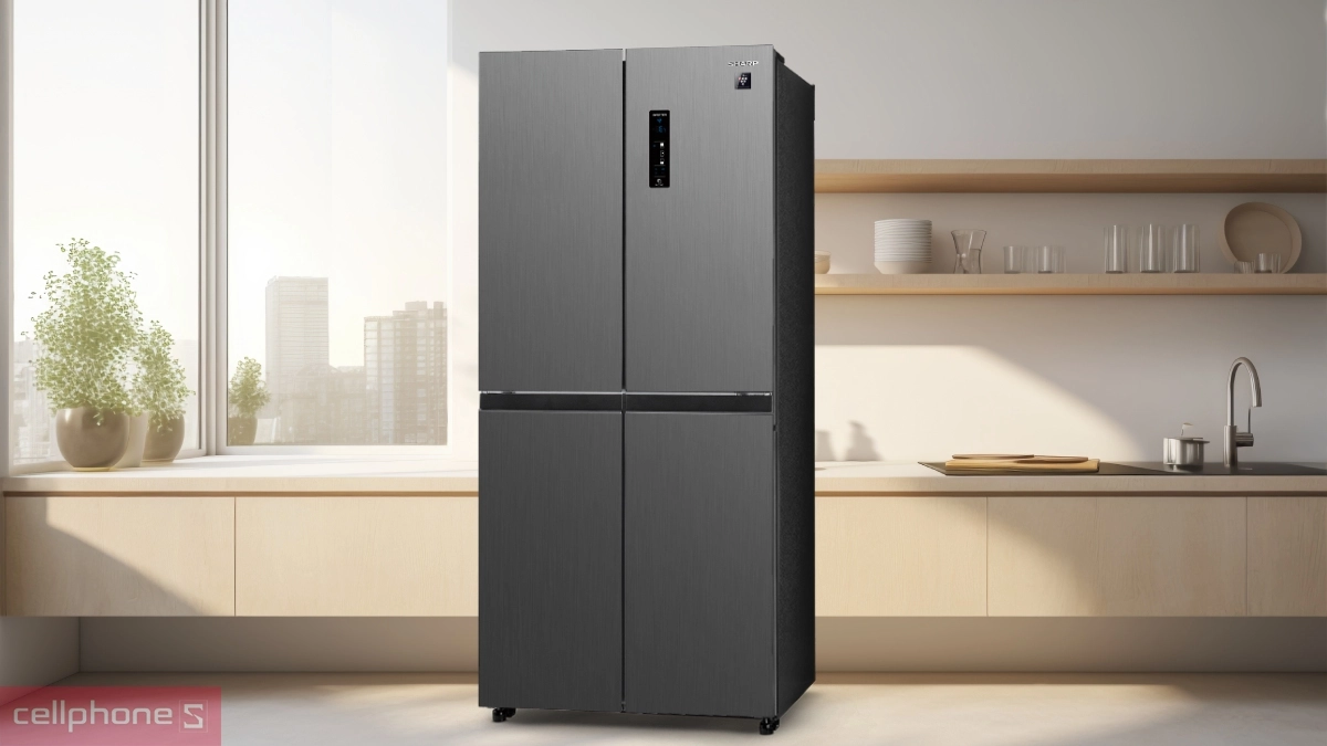 Thiết kế tủ lạnh Sharp Inverter Multidoor 466 lít SJ-FXP560V-MG