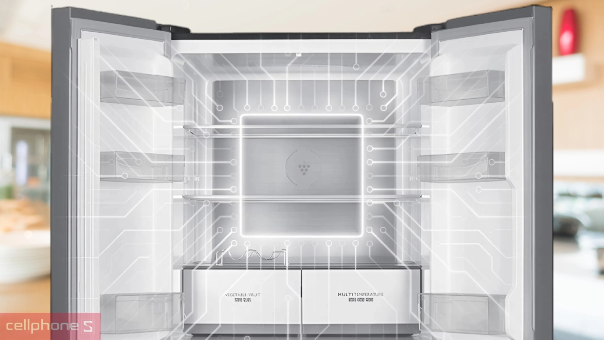 Công nghệ làm lạnh tủ lạnh Sharp Inverter Multidoor 466 lít SJ-FXP560V-RG