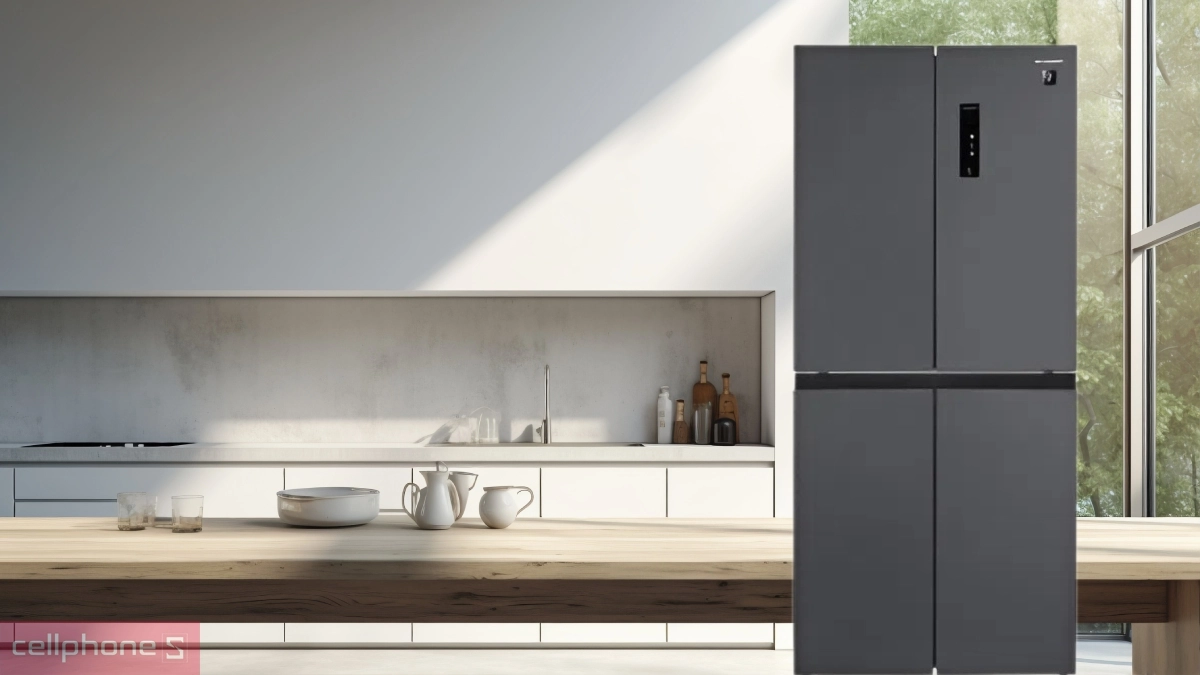 Bảng điều khiển tủ lạnh Sharp Inverter Multidoor 466 lít SJ-FXP560V-RG