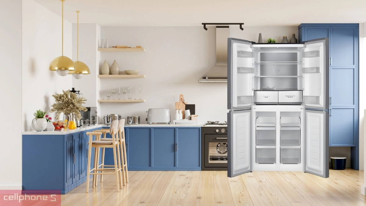 Dung tích tủ lạnh Sharp Inverter Multidoor 466 lít SJ FXP560VG BK