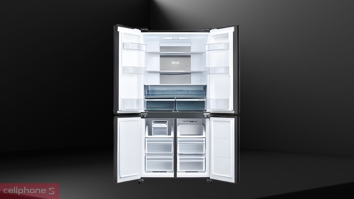 Dung tích tủ lạnh Sharp Inverter Multidoor 525 lít SJ-FX610V-MK