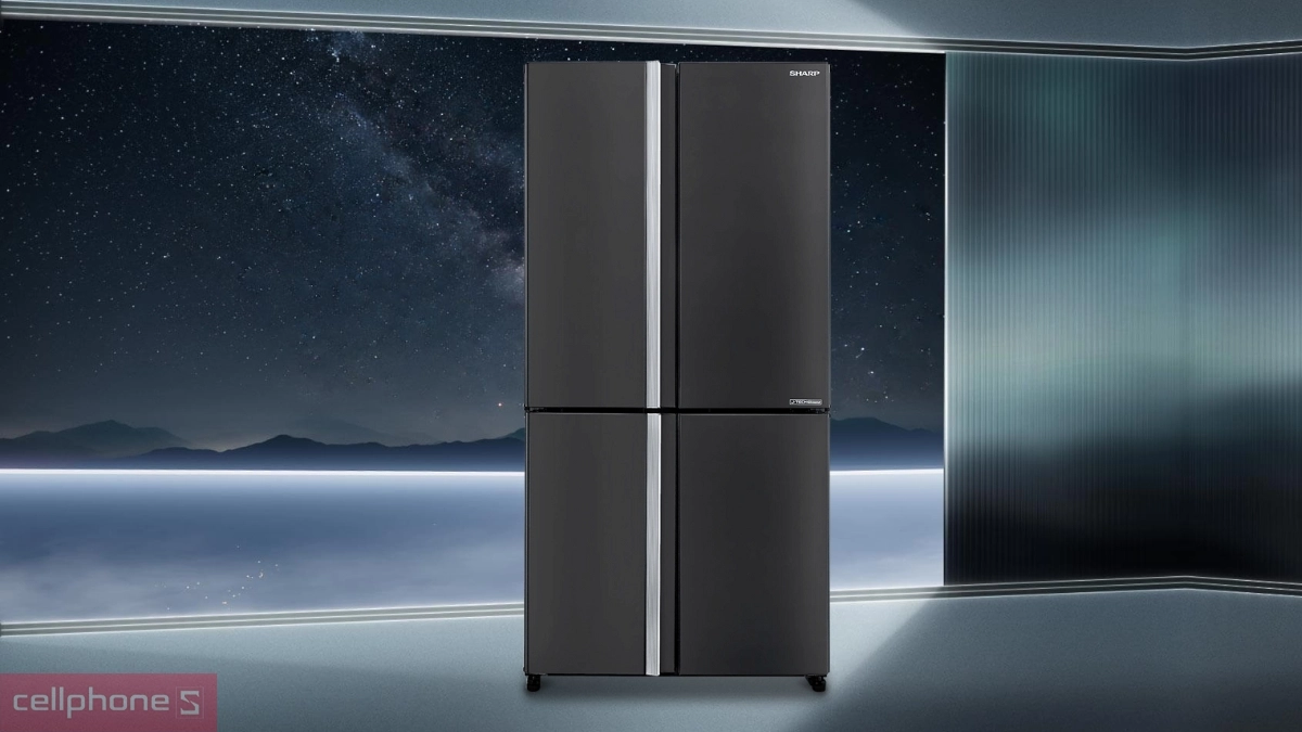 Thiết kế tủ lạnh Sharp Inverter Multidoor 525 lít SJ-FX610V-MK
