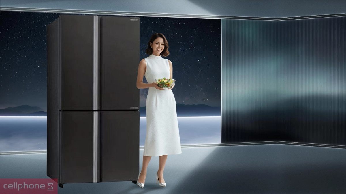 Dung tích tủ lạnh Sharp Inverter Multidoor 572 lít SJ-FX650V-MK