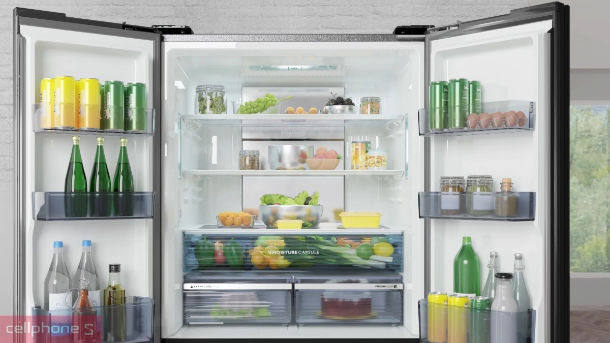 Dung tích tủ lạnh Sharp Inverter Multidoor 572 lít SJ-FXP640VG-BK