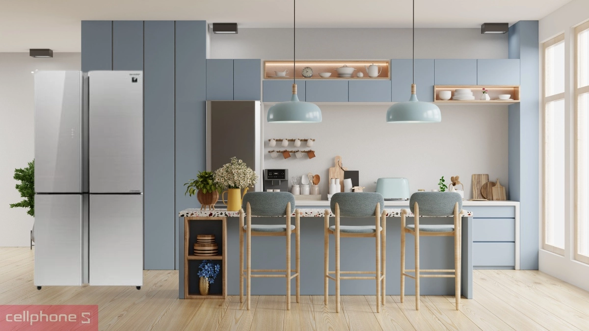 Dung tích tủ lạnh Sharp Inverter Multidoor 572 lít (SJ-FXP650VG-SL)