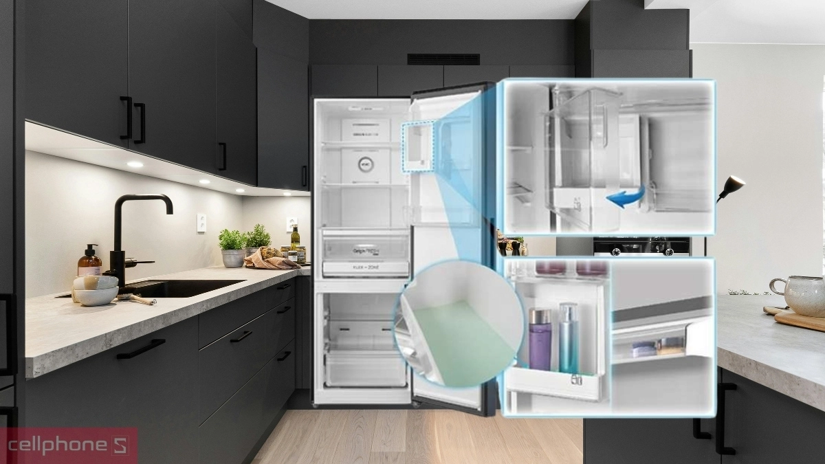 Thiết kế tủ lạnh Toshiba Inverter 325 lít GR-RB410WE-PMV(37)-SG