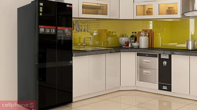 Thiết kế, chất liệu của tủ lạnh Toshiba GR-RF677WI-PGV(22)-XK 515 lít