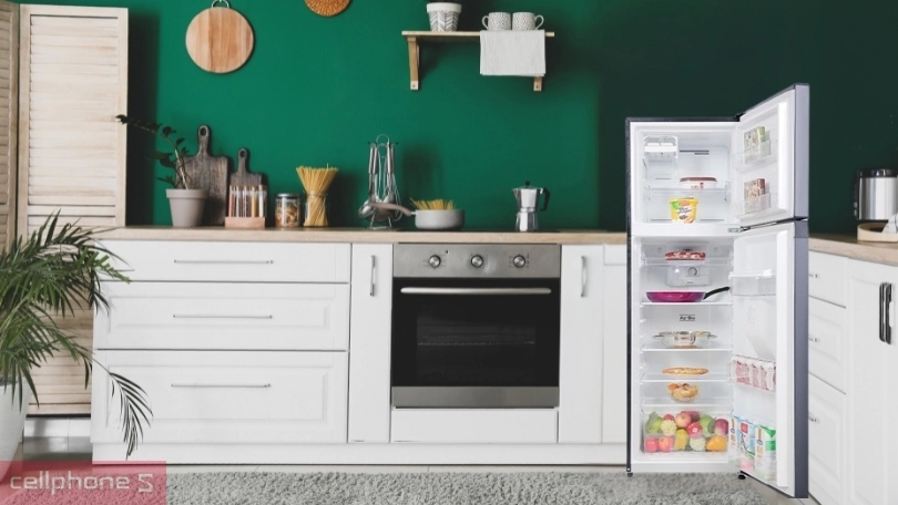 Dung tích chứa, kích thước của tủ lạnh Toshiba GR-RT325WE-PMV(06) 249 lít