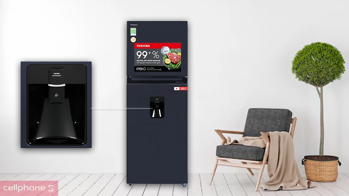 Kiểu dáng tủ lạnh Toshiba Inverter 311 lít (GR-RT395WE-PMV(06)-MG)