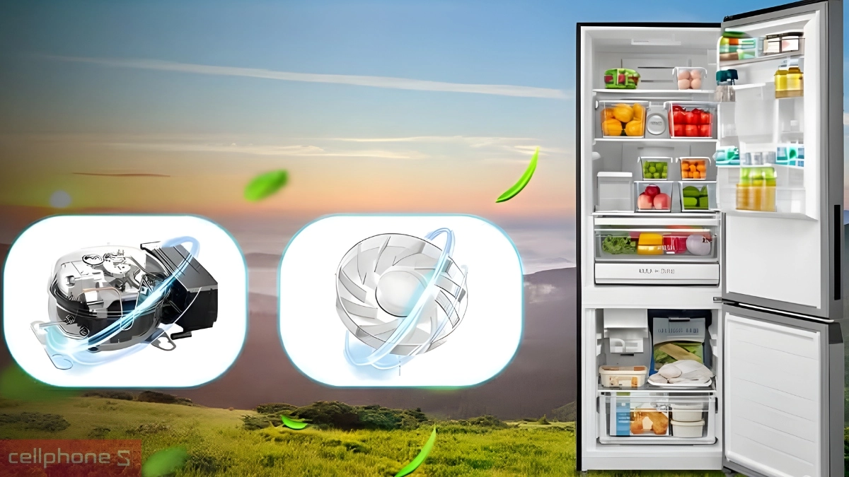 Công nghệ làm lạnh tủ lạnh Toshiba Inverter 321 lít GR RB405WEA PMV 06 MG