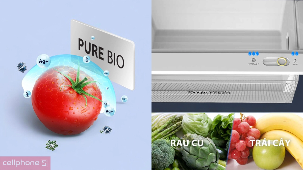 Hệ thống khử mùi tủ lạnh Toshiba Inverter 338 lít (GR-RT468WE-PMV(58)-MM)