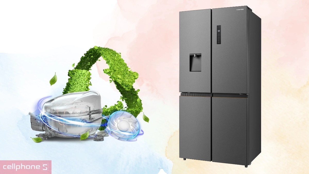 Tiết kiệm điện với tủ lạnh Toshiba Inverter 471 lít Multi Door GR-RF606WI-PMV(60)-AG