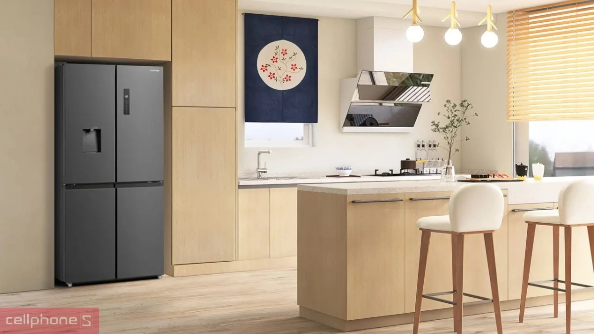 Thiết kế 4 cánh tủ lạnh Toshiba Inverter 471 lít Multi Door GR-RF606WI-PMV(60)-AG