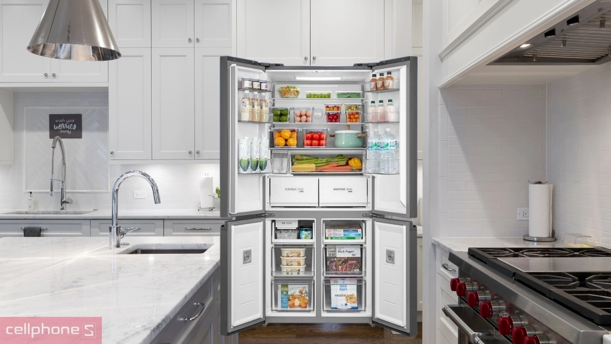 Dung tích tủ lạnh Toshiba Inverter 515 lít Multi Door GR-RF665WIA-PGV(22)-XK