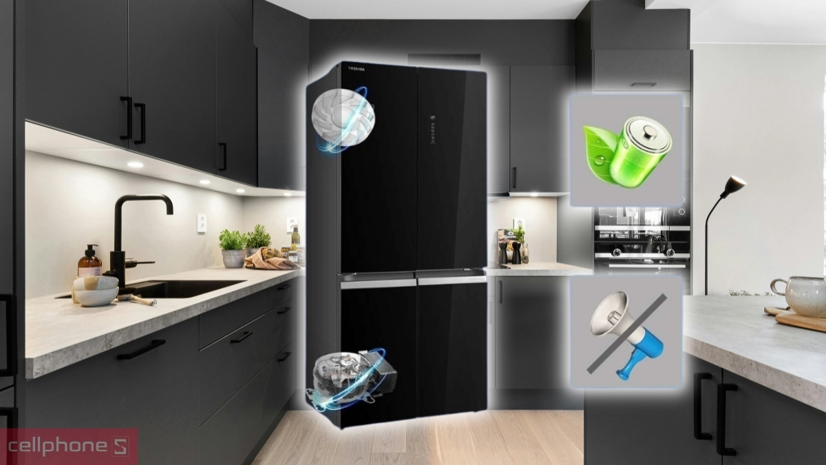 Công nghệ Origin Inverter tủ lạnh Toshiba Inverter 515 lít Multi Door GR-RF665WIA-PGV(22)-XK