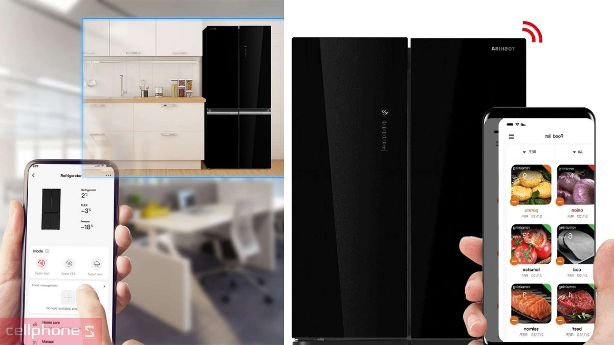 Tiện ích tủ lạnh Toshiba Inverter 515 lít Multi Door GR-RF665WIA-PGV(22)-XK