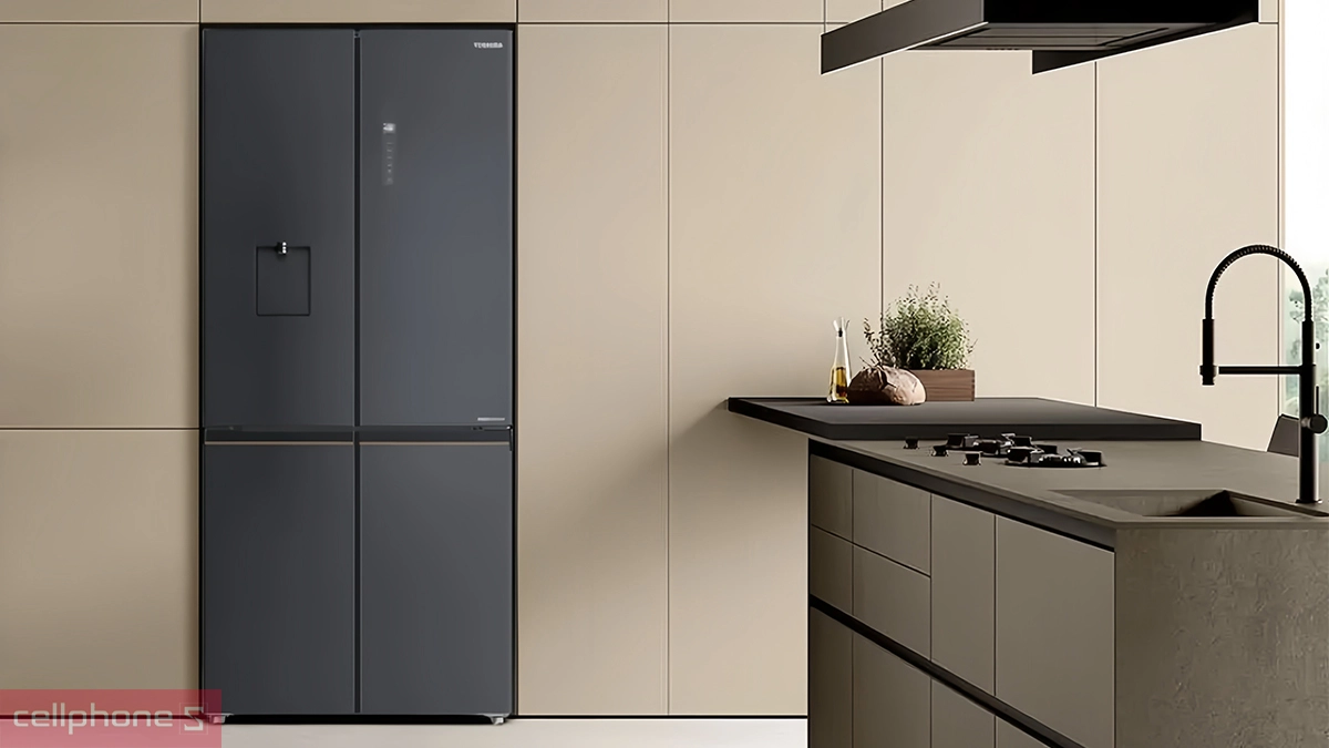 Dung tích tủ lạnh Toshiba Inverter 515 lít Multi Door (GR-RF675WI-PMV(06)-MG)