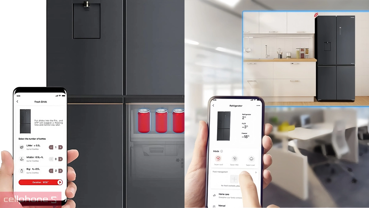 Điều khiển từ xa tủ lạnh Toshiba Inverter 515 lít Multi Door (GR-RF675WI-PMV(06)-MG)