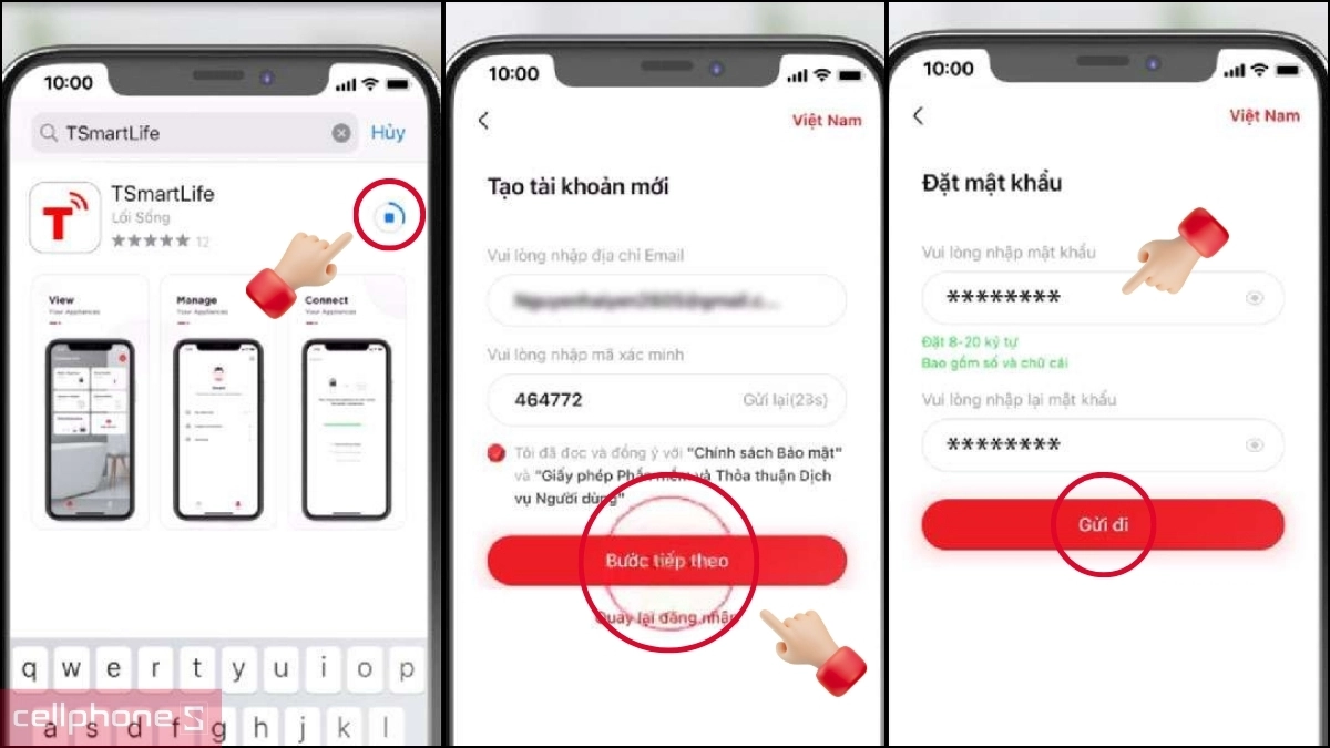 Tạo tài khoản app tủ lạnh Toshiba Inverter 515 lít Multi Door (GR-RF675WI-PMV(06)-MG)