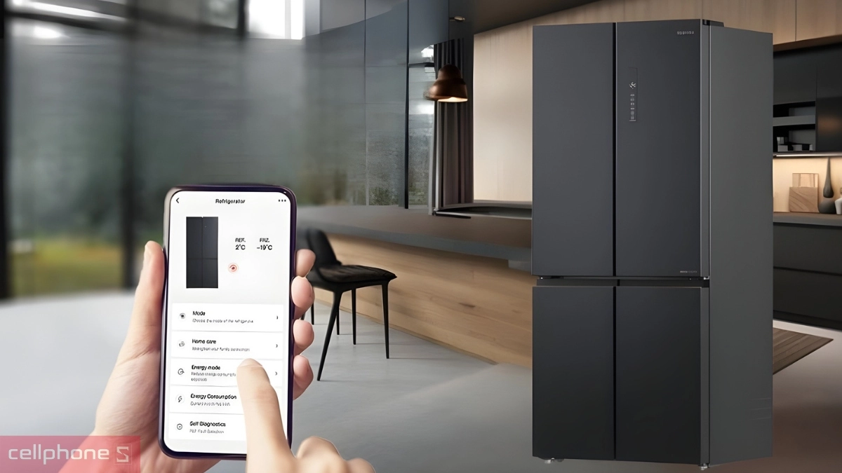 Kết nối app tủ lạnh Toshiba Inverter 515 lít Multi Door GR RF677WI PMV 06 MG