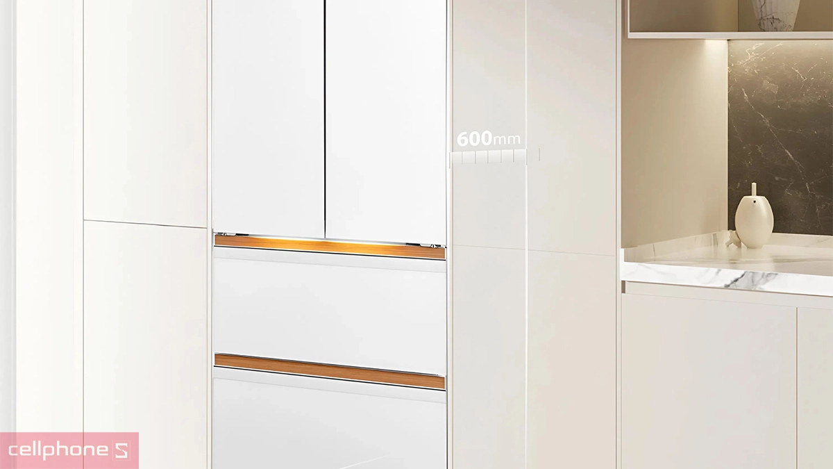 Dung tích chứa rộng rãi của tủ lạnh Toshiba Inverter 533 lít Multi Door (GR-RF690WI-PGV(67))