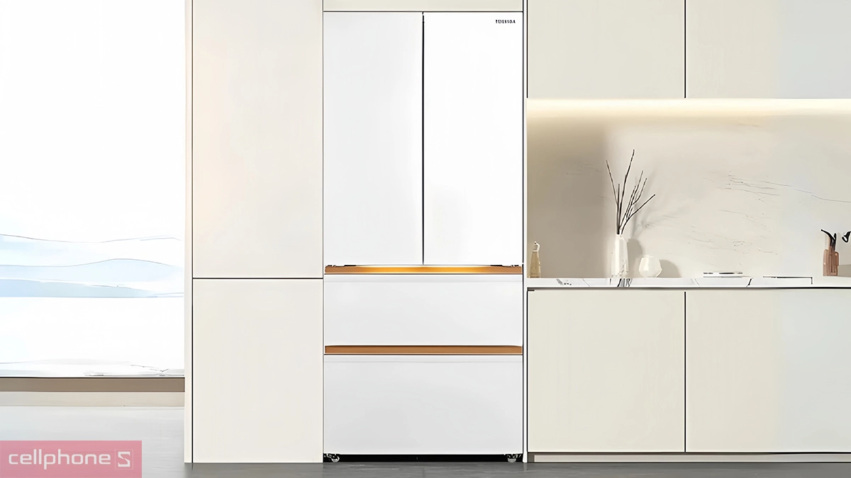 Thiết kế tủ lạnh Toshiba Inverter 533 lít Multi Door (GR-RF690WI-PGV(67))