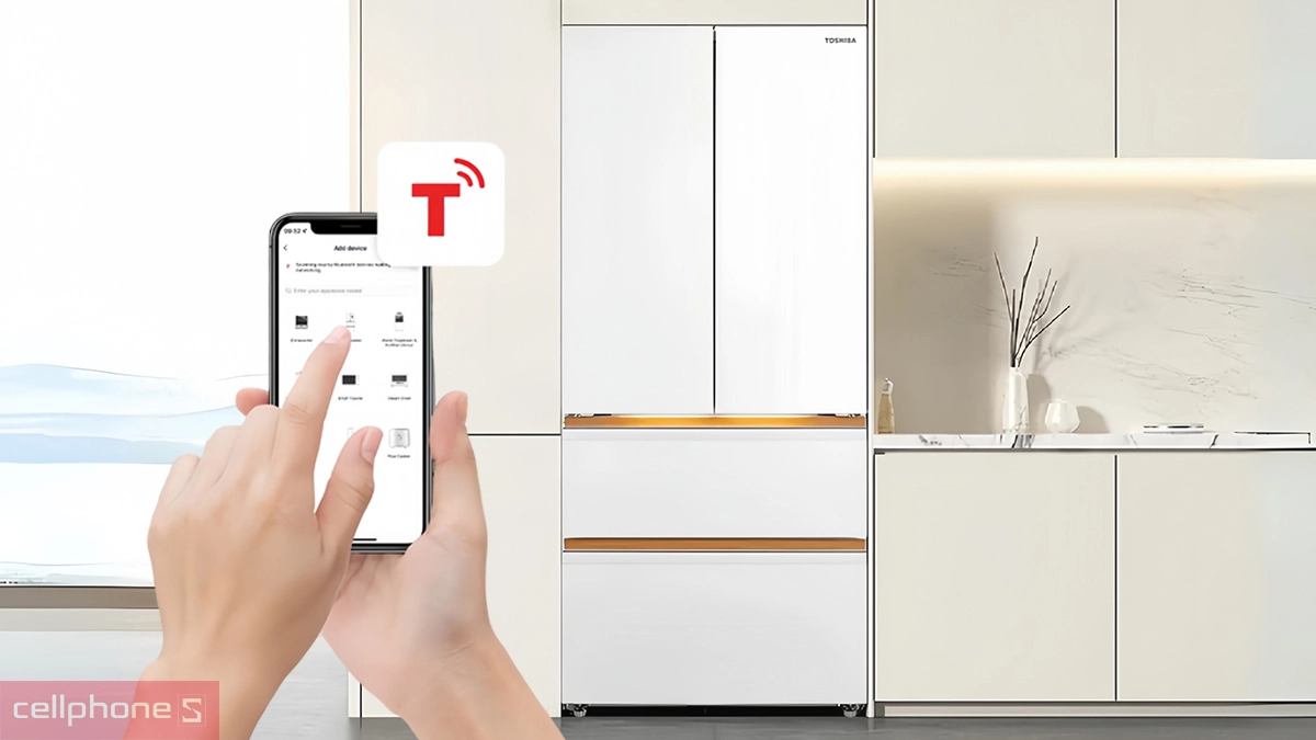 Khả năng kết nối, điều khiển thông minh qua app của tủ lạnh Toshiba Inverter 533 lít Multi Door (GR-RF690WI-PGV(67))