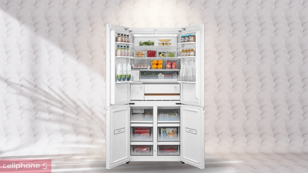 Dung tích tủ lạnh Toshiba Inverter 535 lít Multi Door GR-RF695WI-PGV (67)