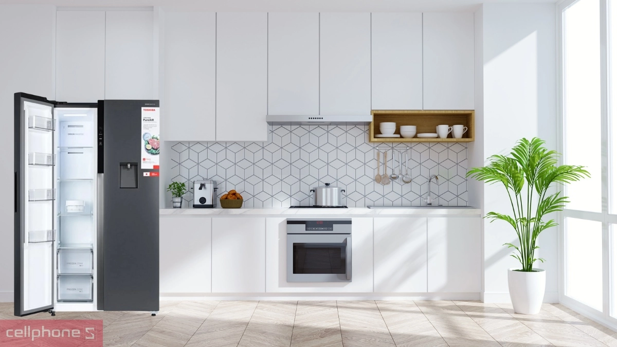 Công nghệ Inverter tủ lạnh Toshiba Inverter 596 Lít Side By Side GR-RS775WI-PMV(06)-MG