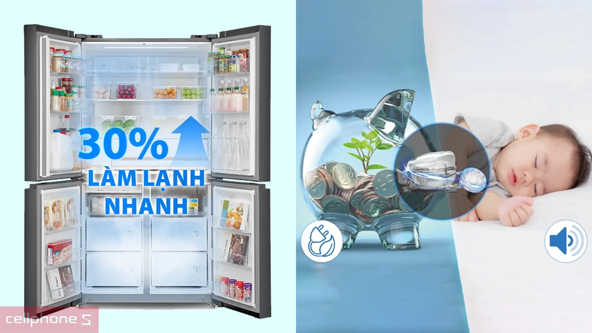 Công nghệ làm lạnh tủ lạnh Toshiba Inverter 711 lít Multi Door (GR-RF900WI-PMV(06)-MG)