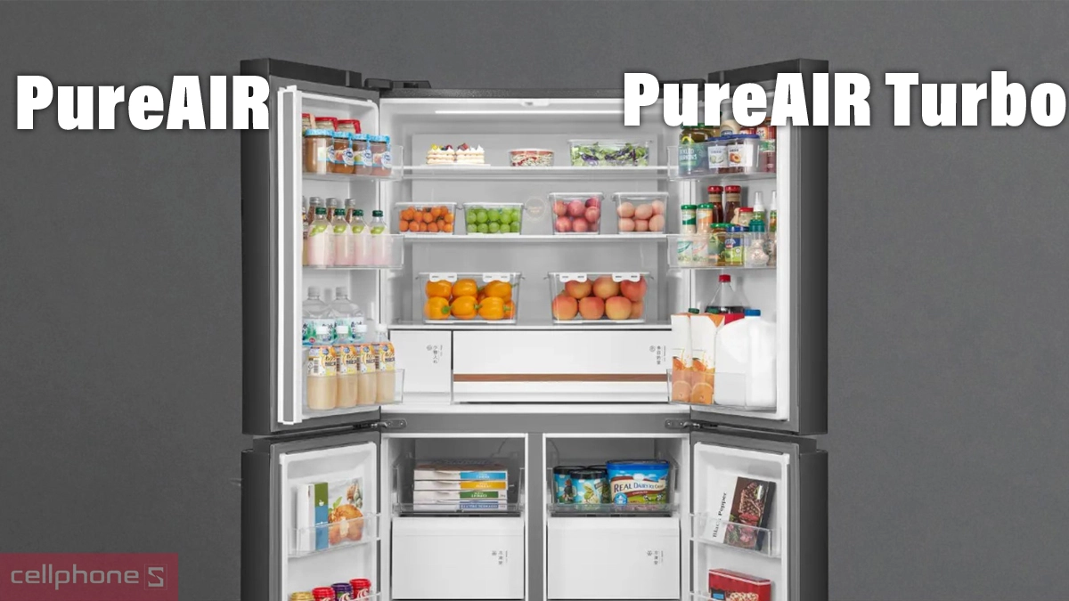 Hệ thống diệt khuẩn tủ lạnh Toshiba Inverter 711 lít Multi Door (GR-RF900WI-PMV(06)-MG)