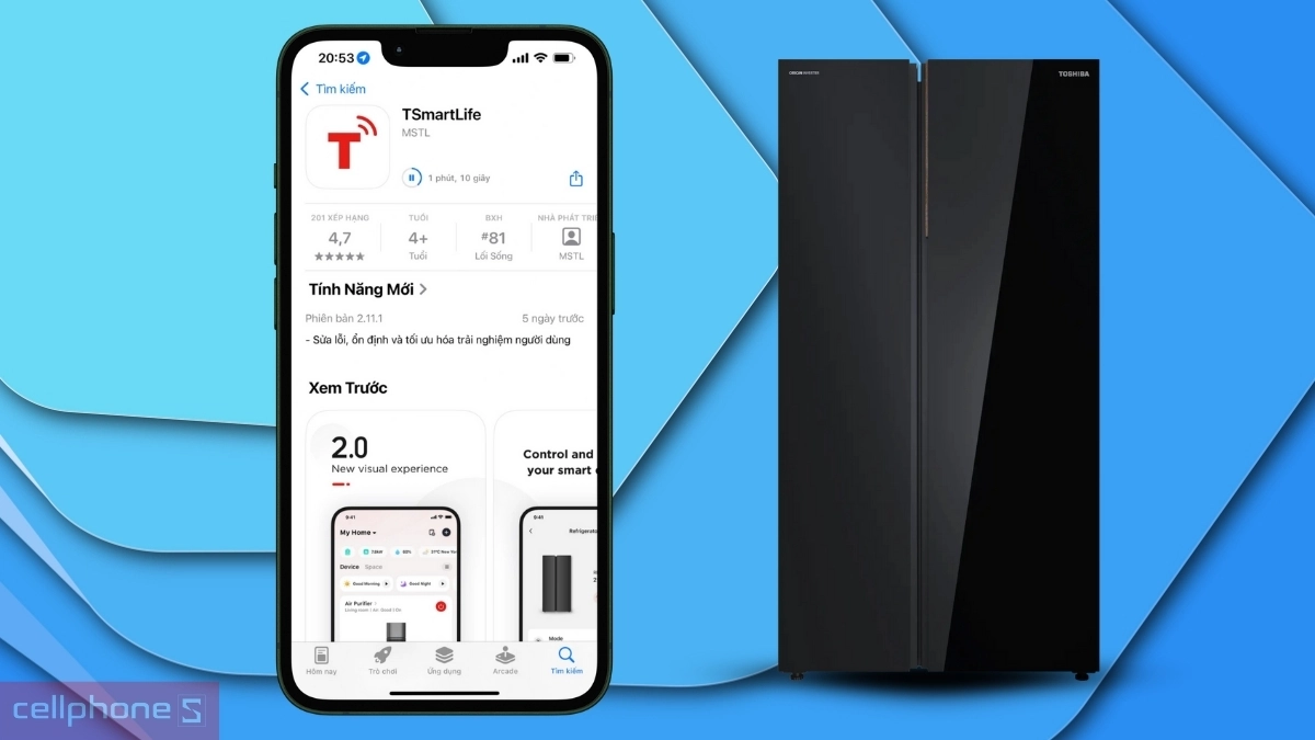 Tải app tủ lạnh Toshiba Inverter 711 lít Side By Side GR-RS905WIA-PGV (22)-XK