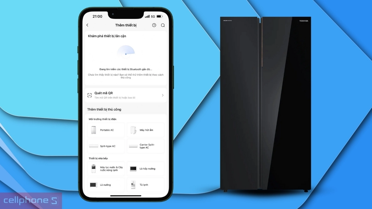 Kết nối tủ lạnh Toshiba Inverter 711 lít Side By Side GR-RS905WIA-PGV (22)-XK