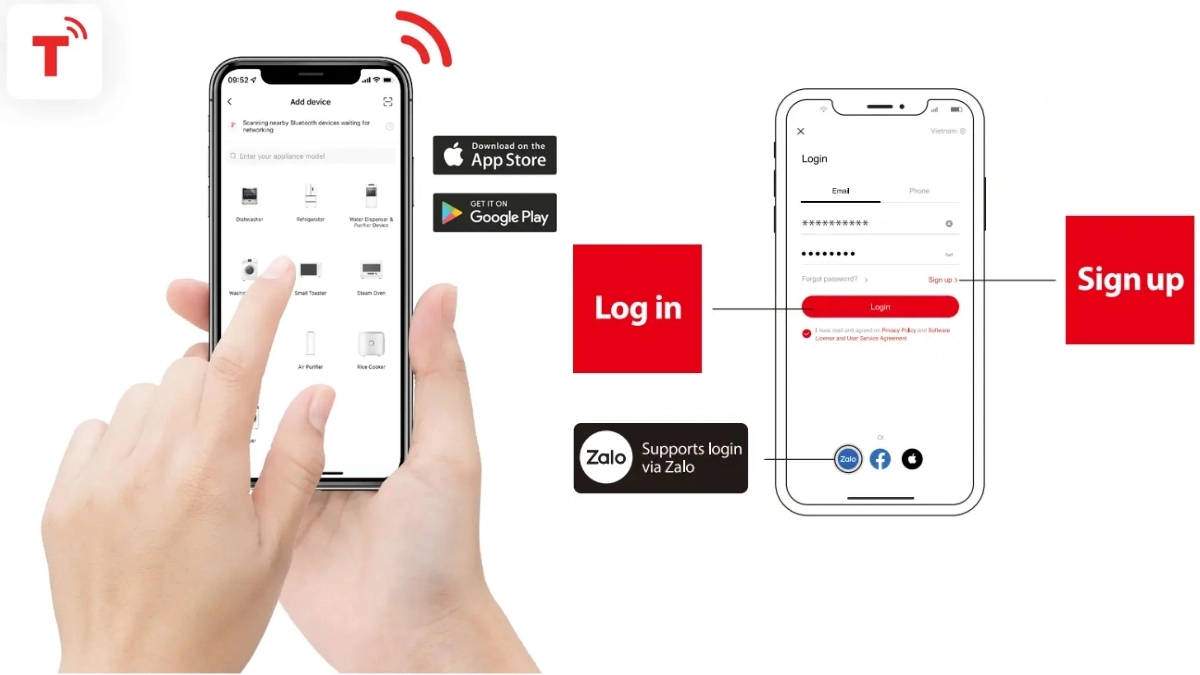 Tải app tủ lạnh Toshiba Inverter 711 lít Side By Side GR RS910WI PMV 06 MG