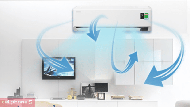Đảo gió 4 chiều trên máy lạnh samsung