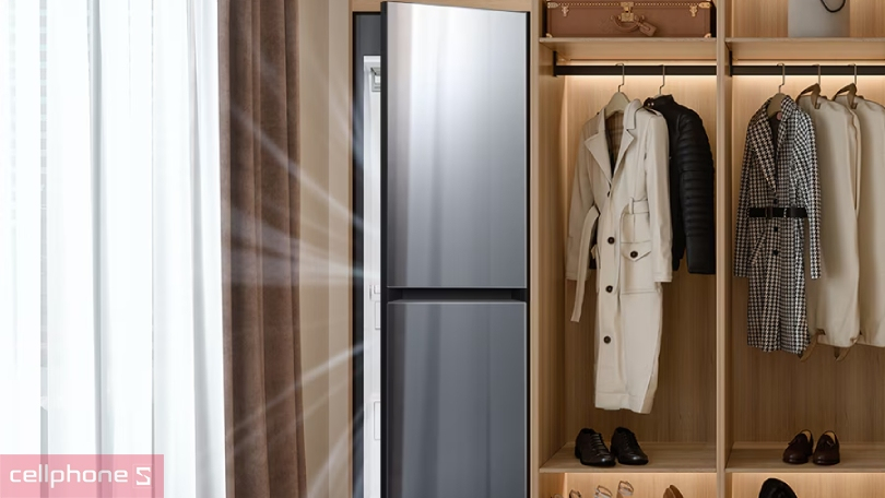 Công nghệ chăm sóc quần áo hiện đại của tủ chăm sóc quần áo thông minh Samsung Bespoke 5 móc DF24CB9900CRSV