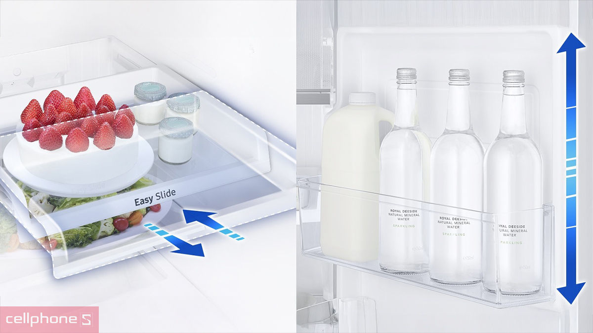 Thiết kế tủ lạnh Samsung Inverter 236 lít RT22M4032BU/SV