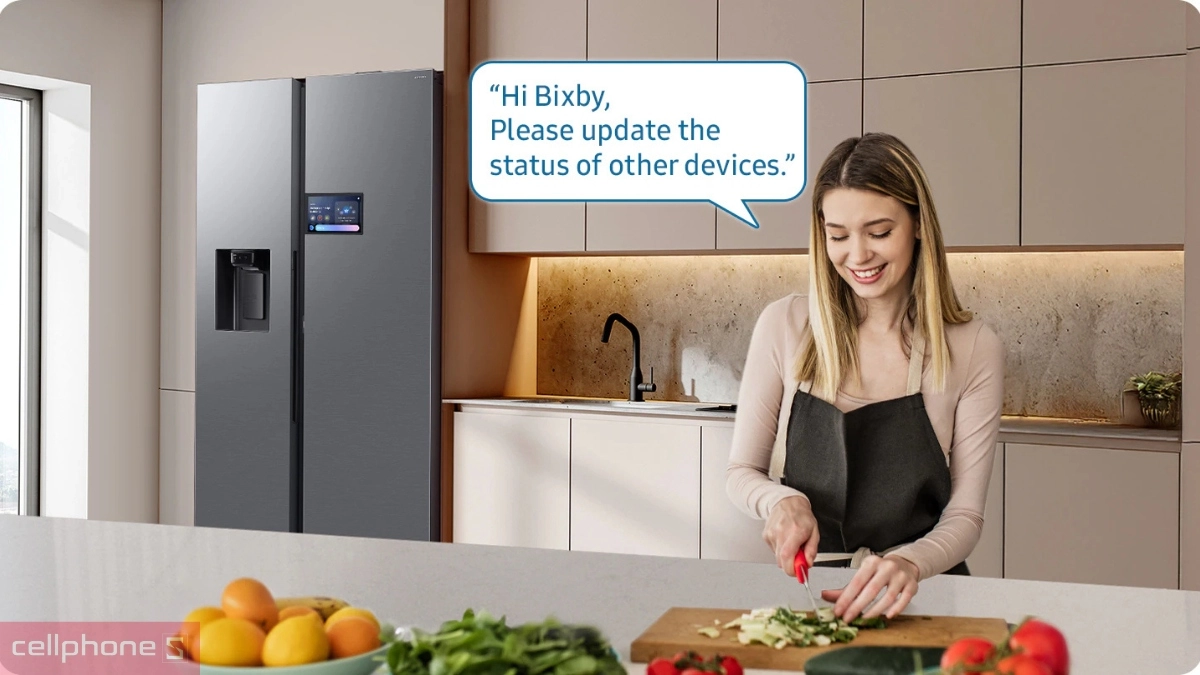 Công nghệ trên tủ lạnh Samsung Inverter 615 lít Side By Side AI Home (RS90F65D2FSV)