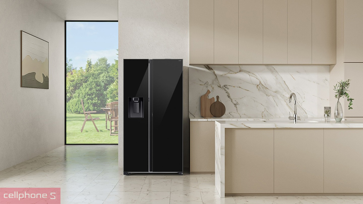 Thiết kế tủ lạnh Samsung Inverter 634 lít Side By Side RS80F65J2BSV