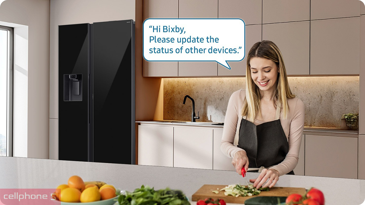 Hệ thống quản lý trên tủ lạnh Samsung Inverter 634 lít Side By Side RS80F65J2BSV