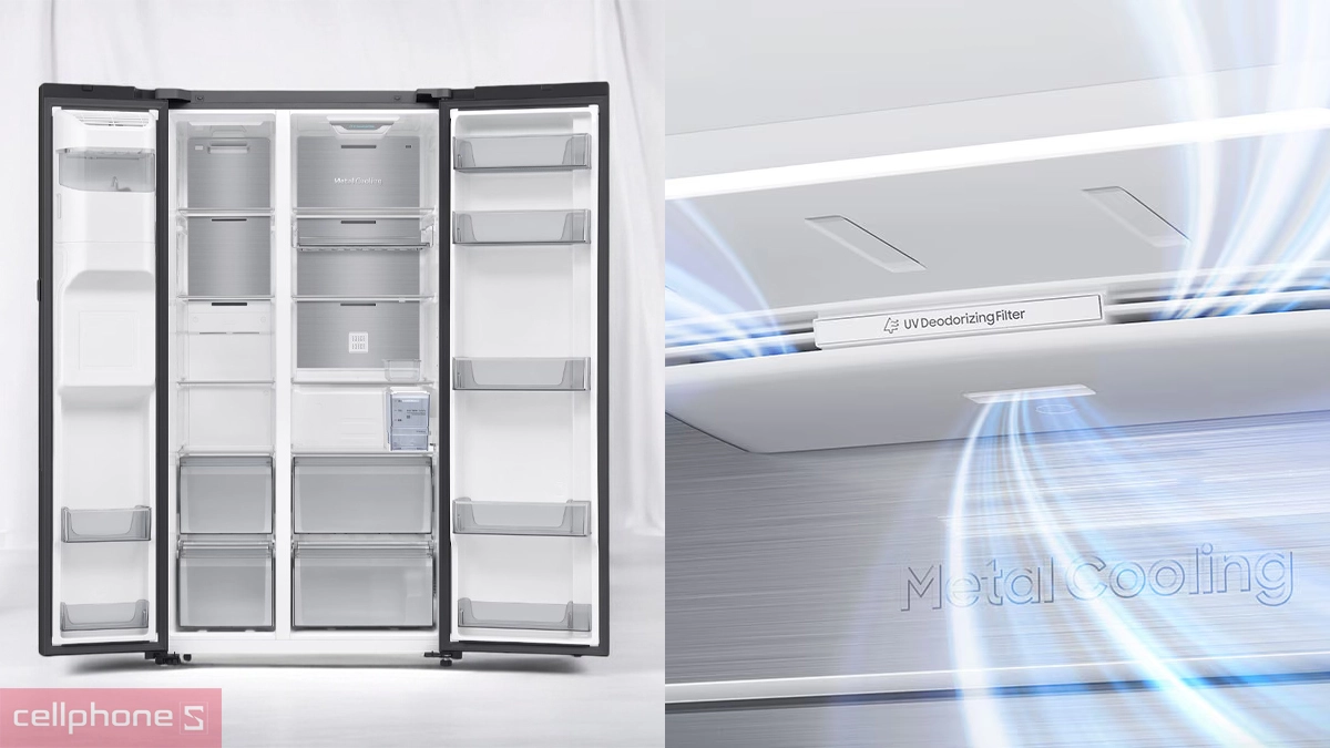 Công nghệ làm lạnh trên tủ lạnh Samsung Inverter 634 lít Side By Side RS80F65J2BSV