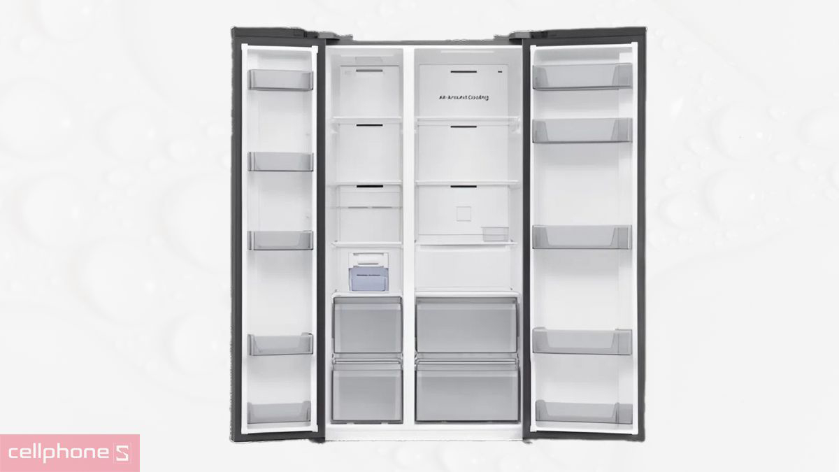 Dung tích tủ lạnh Samsung Inverter 655 lít Side by side RS70F65Q3FSV