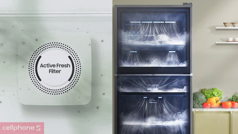 Công nghệ diệt khuẩn, làm lạnh của tủ lạnh Samsung Inverter Bespoke RT39CB6784C3SV 382 lít